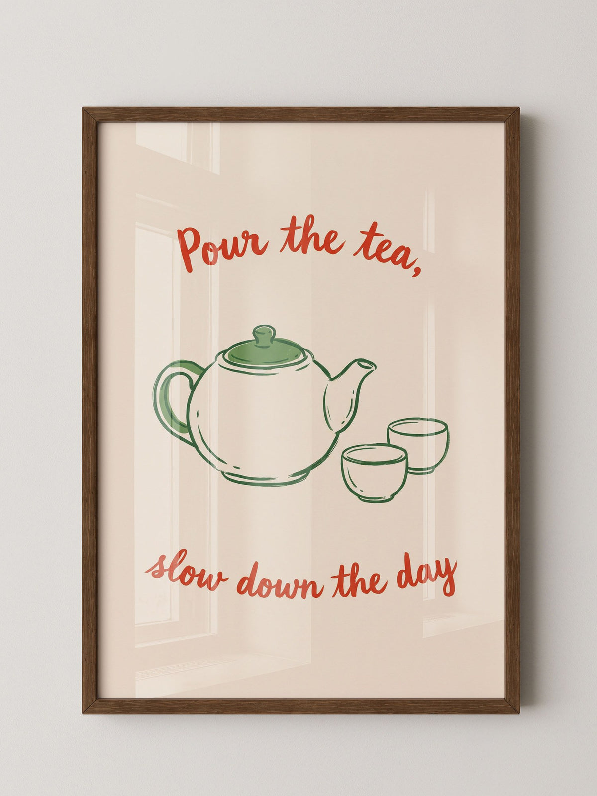 Teekanne Illustration Spruch