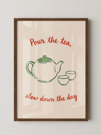 Teekanne Illustration Spruch