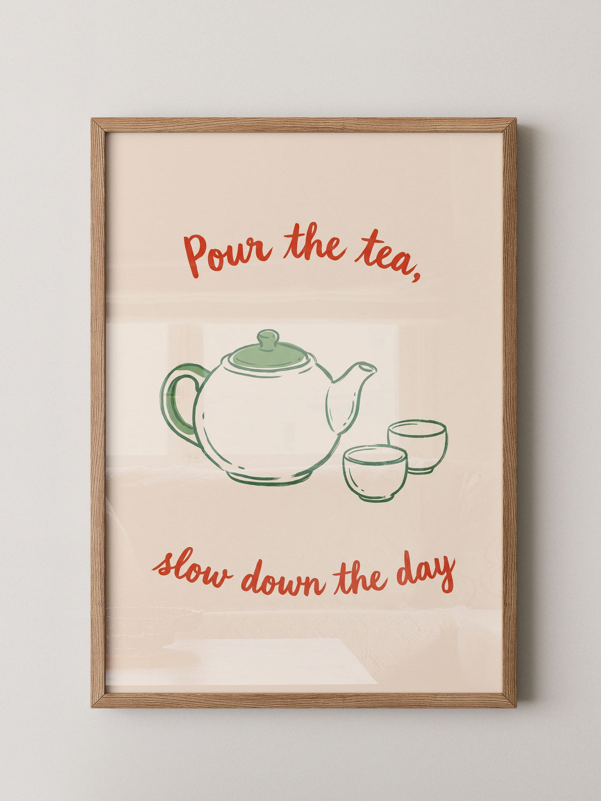 Teekanne Illustration Spruch