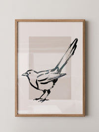 Schwarz-Weiß Vogel Skizze