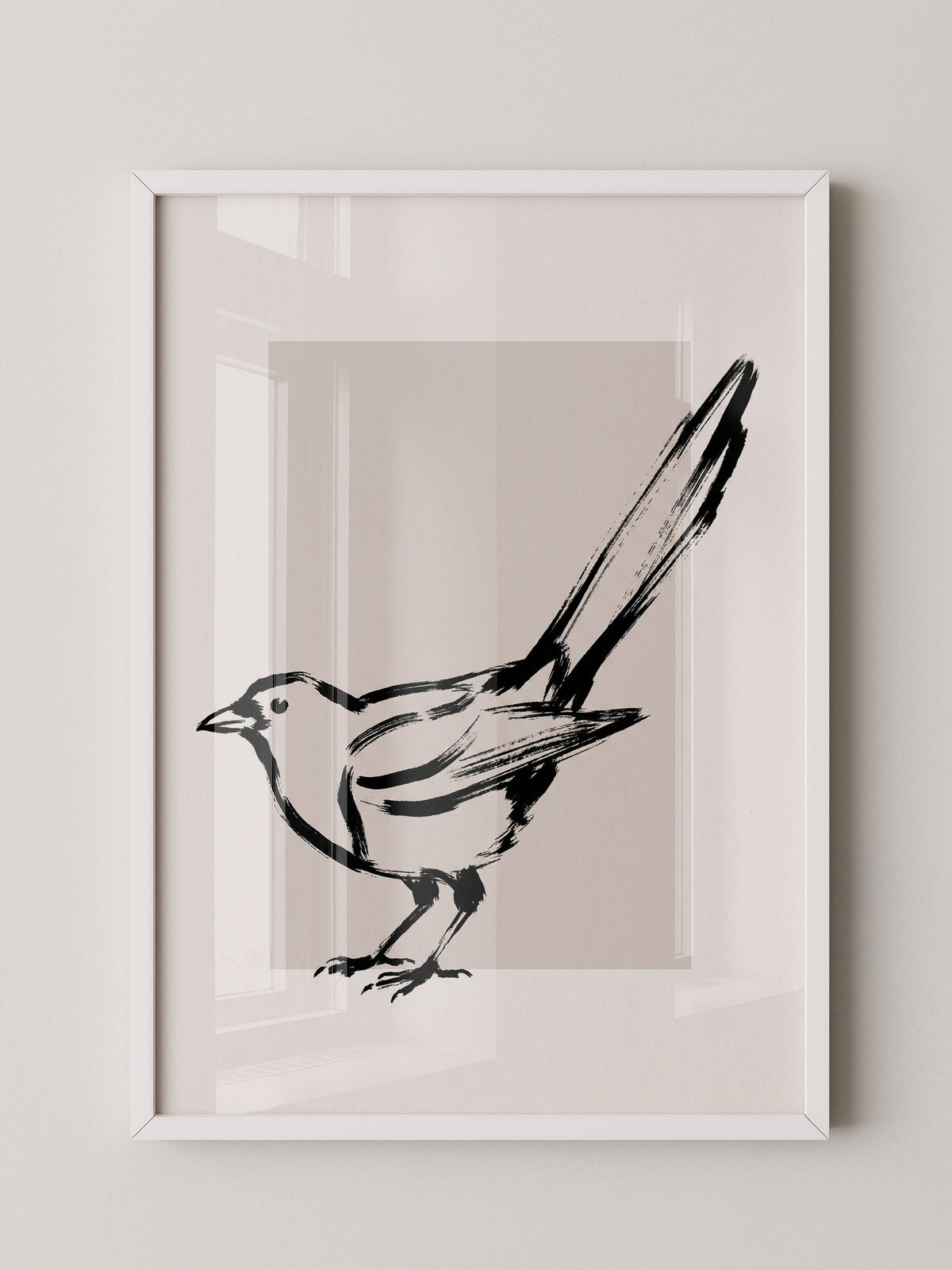 Schwarz-Weiß Vogel Skizze