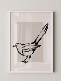 Schwarz-Weiß Vogel Skizze