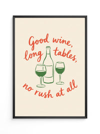Wein Spruch Kunstdruck Rot