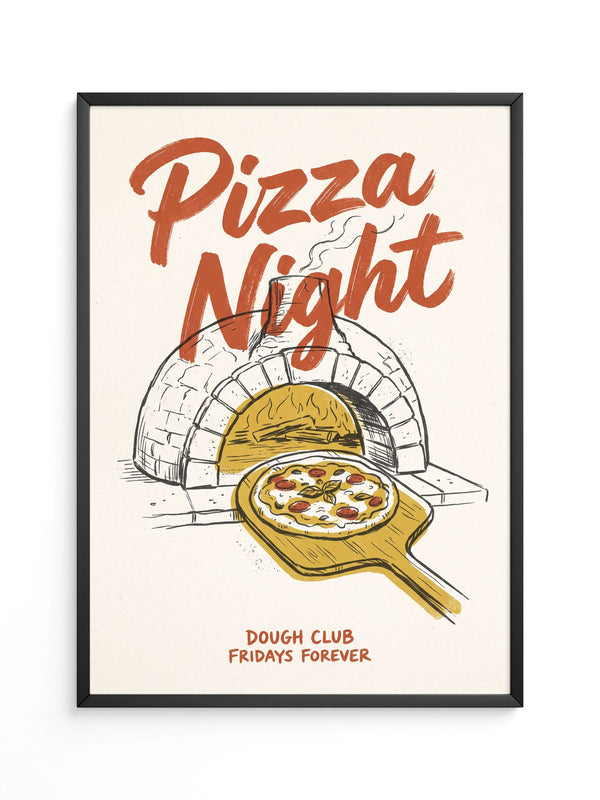 Pizza Nacht Ofen Retro