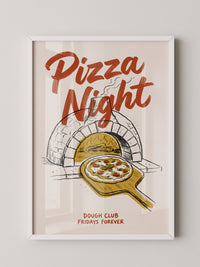 Pizza Nacht Ofen Retro