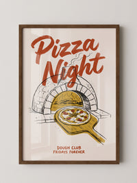 Pizza Nacht Ofen Retro