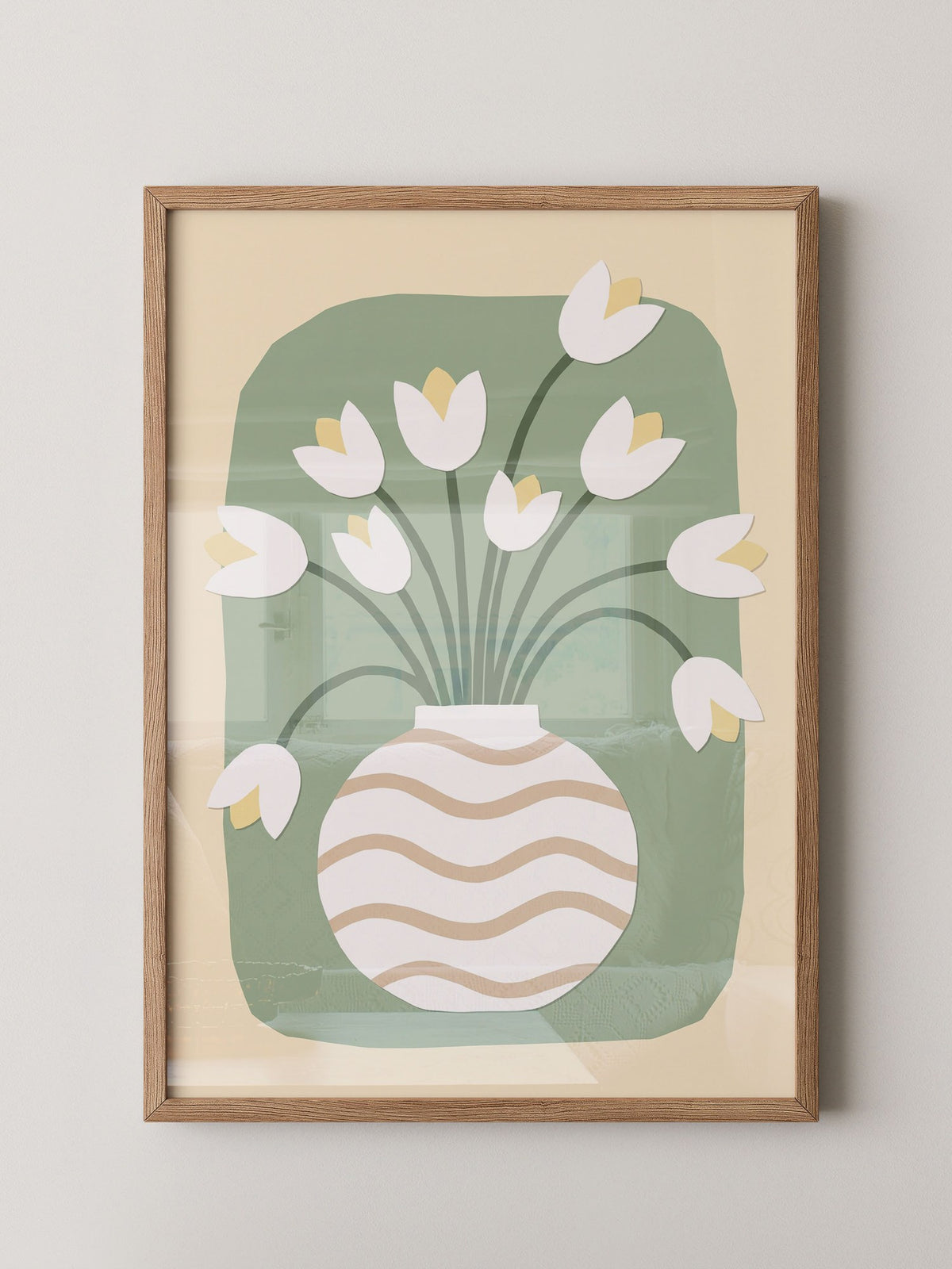 Weiße Tulpen Vase Illustration
