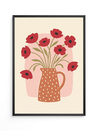 Rote Mohnblumen Illustration