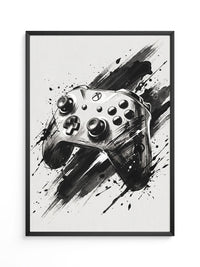 Controller Aquarell Schwarzweiß