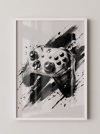 Controller Aquarell Schwarzweiß