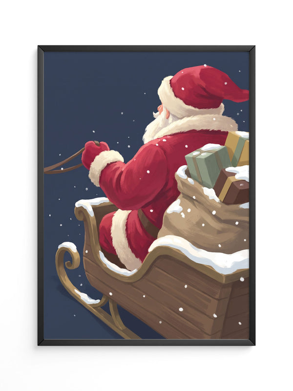 Weihnachtsmann Schlitten Geschenke