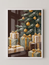 Weihnachtsbaum Gold Geschenke
