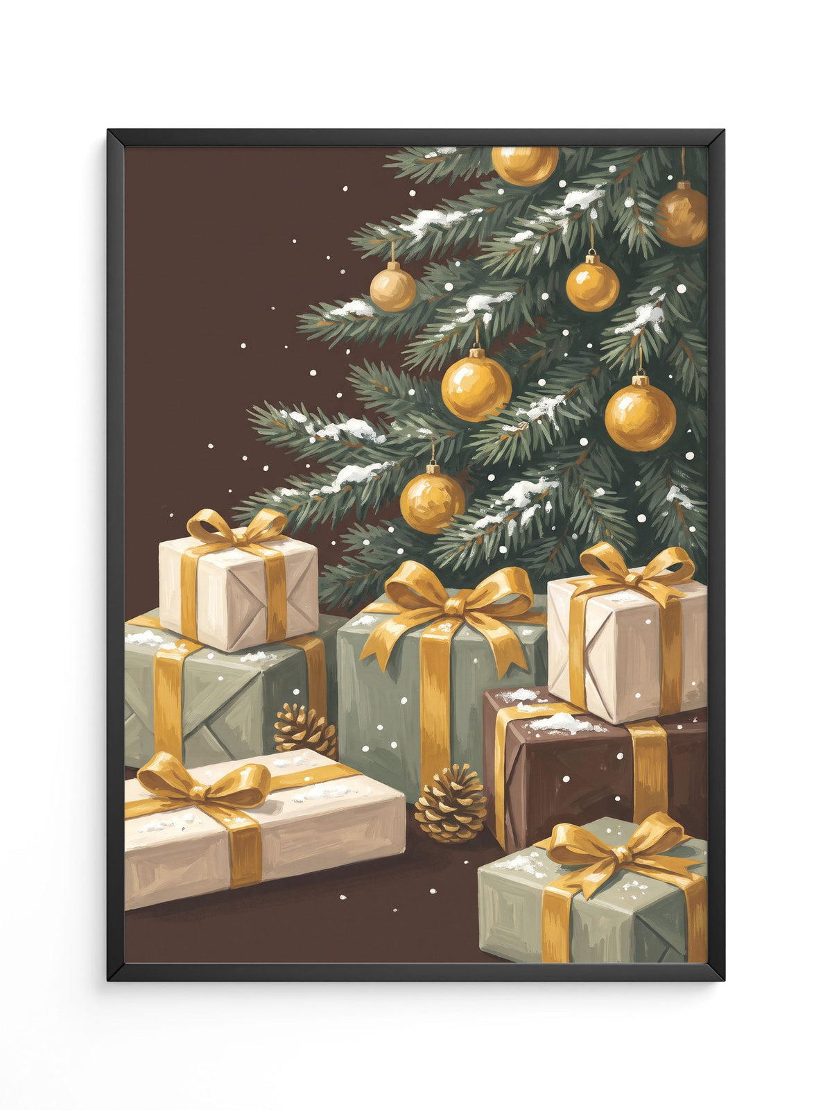 Weihnachtsbaum Gold Geschenke
