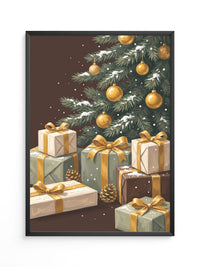 Weihnachtsbaum Gold Geschenke