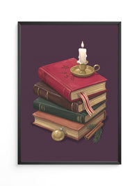 Weihnachtliche Bücherkerze