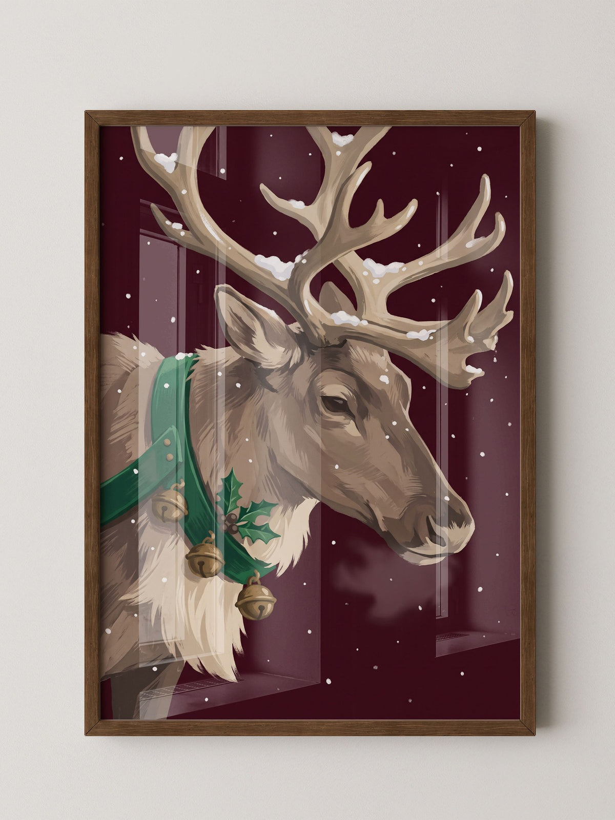 Rentier Winter Illustration