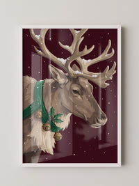 Rentier Winter Illustration