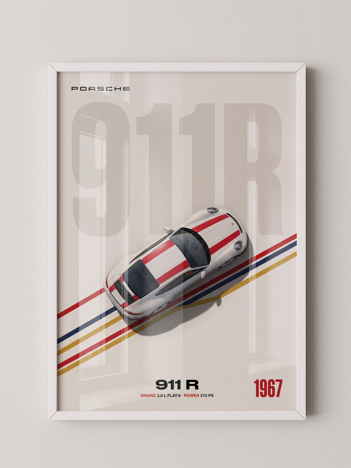 Retro Sportwagen Draufsicht