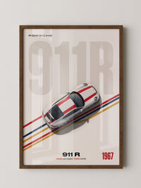 Retro Sportwagen Draufsicht