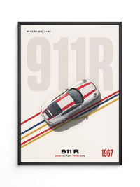 Retro Sportwagen Draufsicht