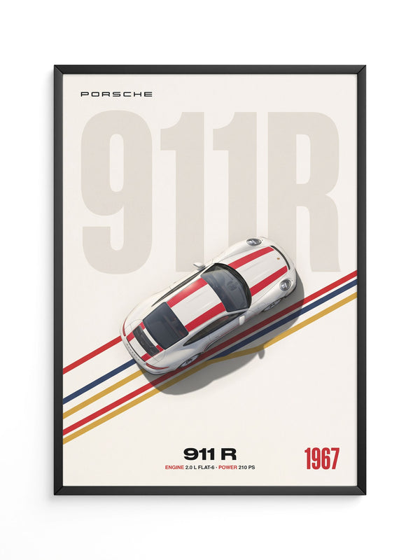 Retro Sportwagen Draufsicht