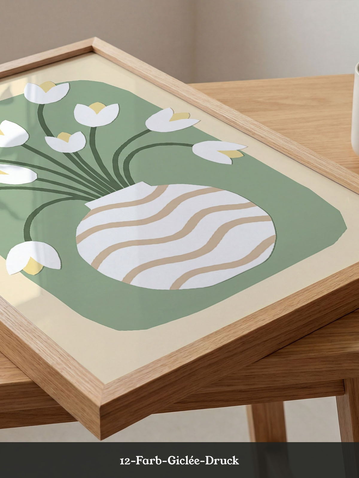 Weiße Tulpen Vase Illustration