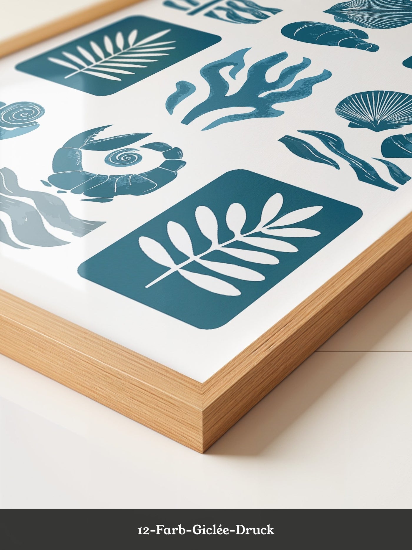 Maritime Motive Blau