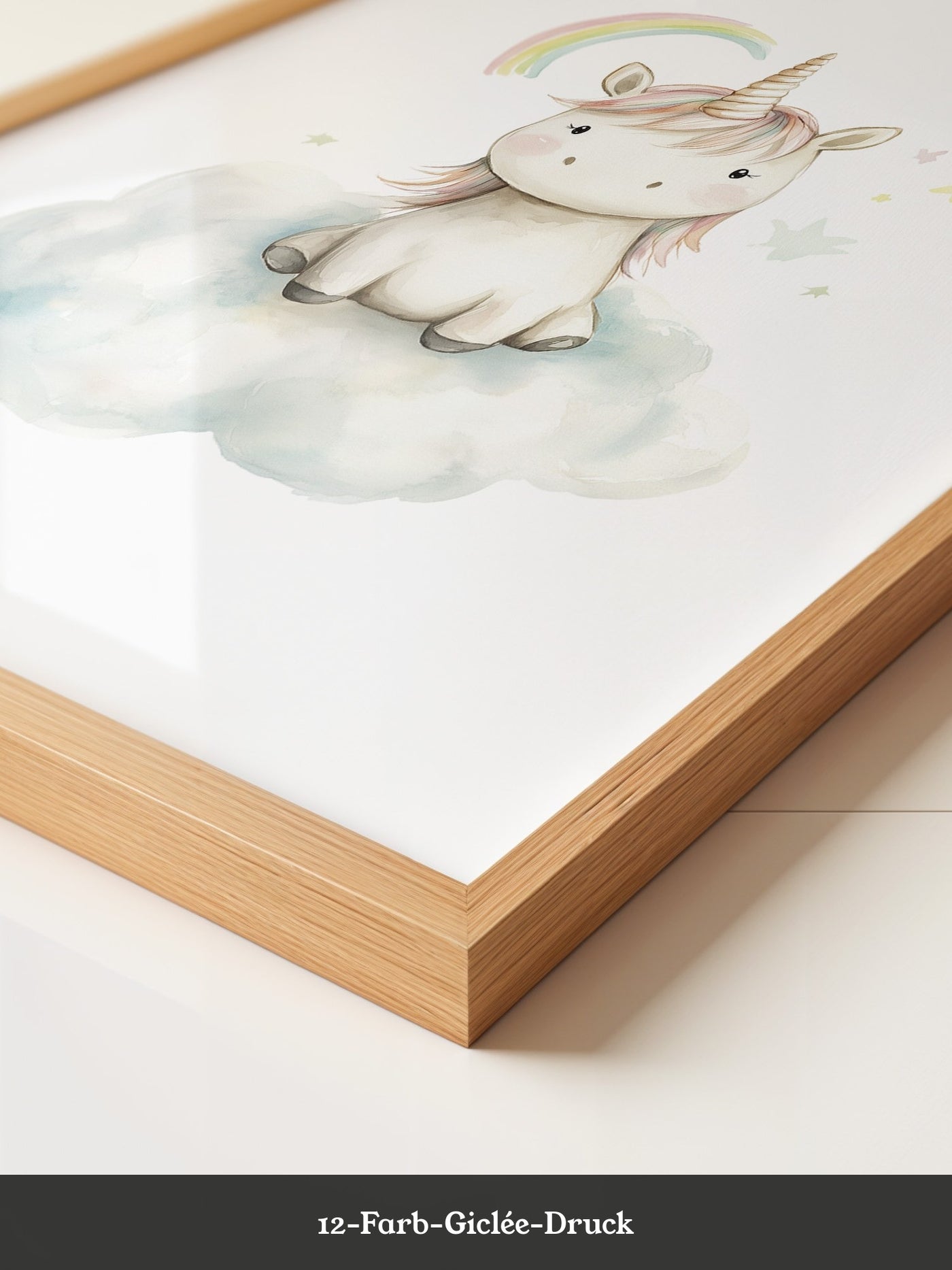 Einhorn auf Wolke Pastell