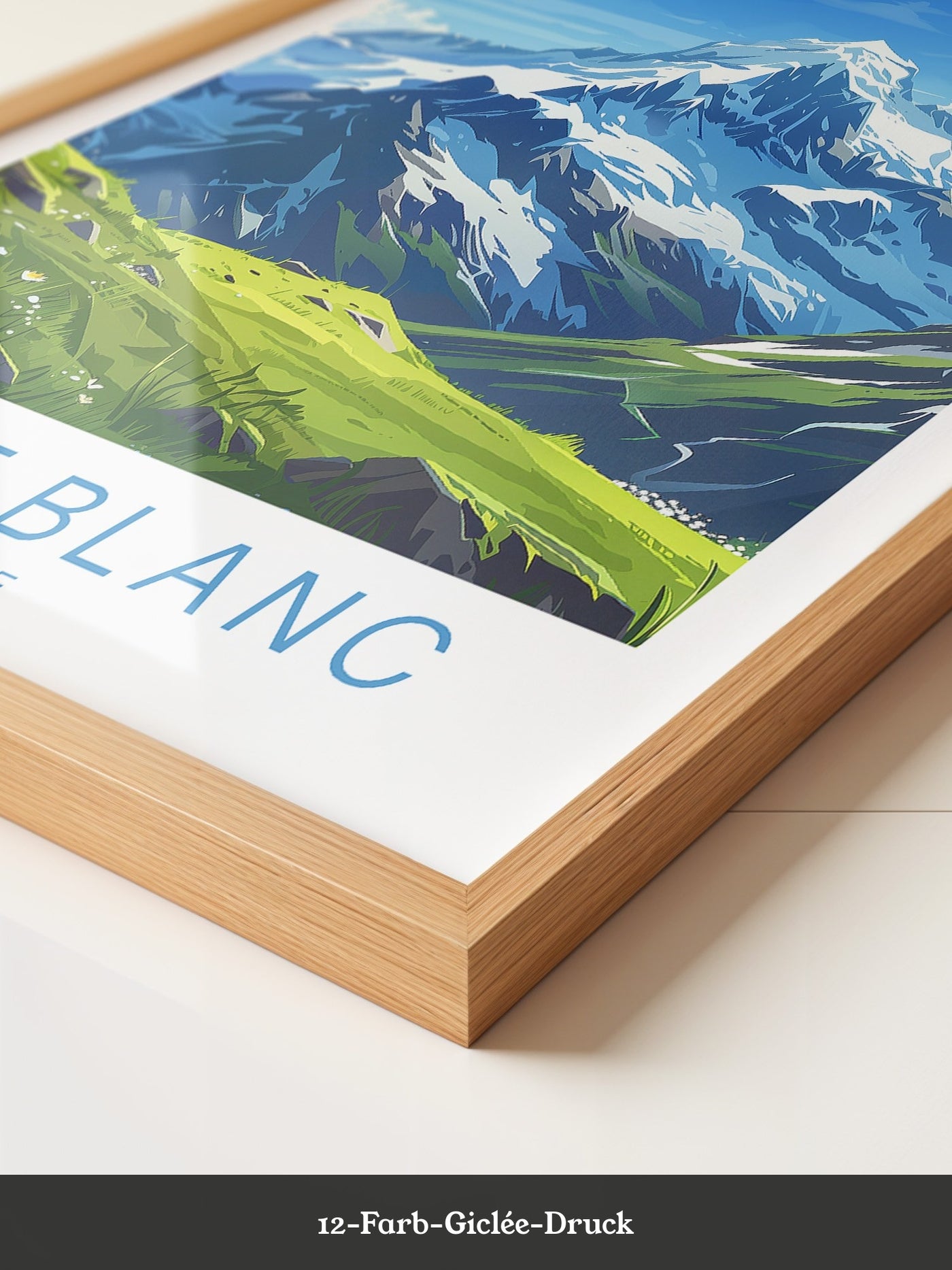 Mont Blanc Illustration blau