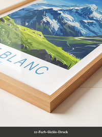 Mont Blanc Illustration blau