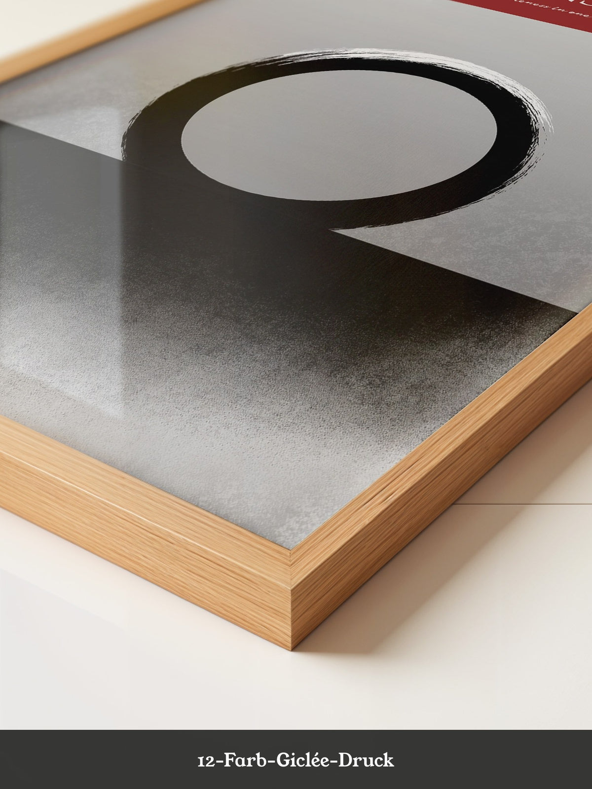 Enso Kreis schwarz weiß minimalistisch