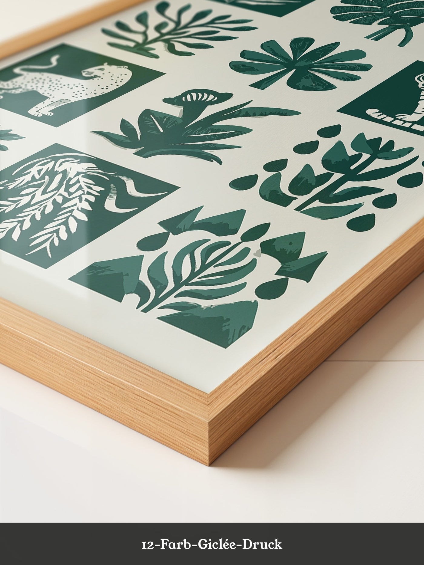 Tropische Flora Tiere Grafik