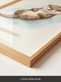 Lächelnder Otter Aquarell