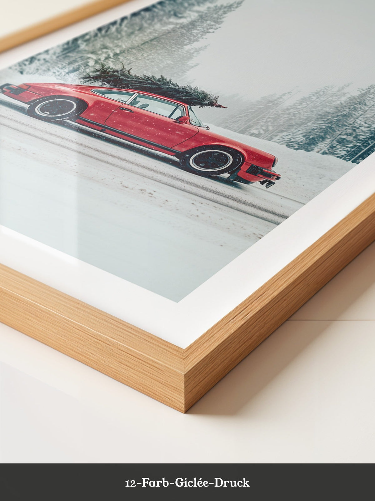 Porsche Winterlandschaft Rot
