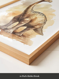 Dinosaurier Aquarell Braun