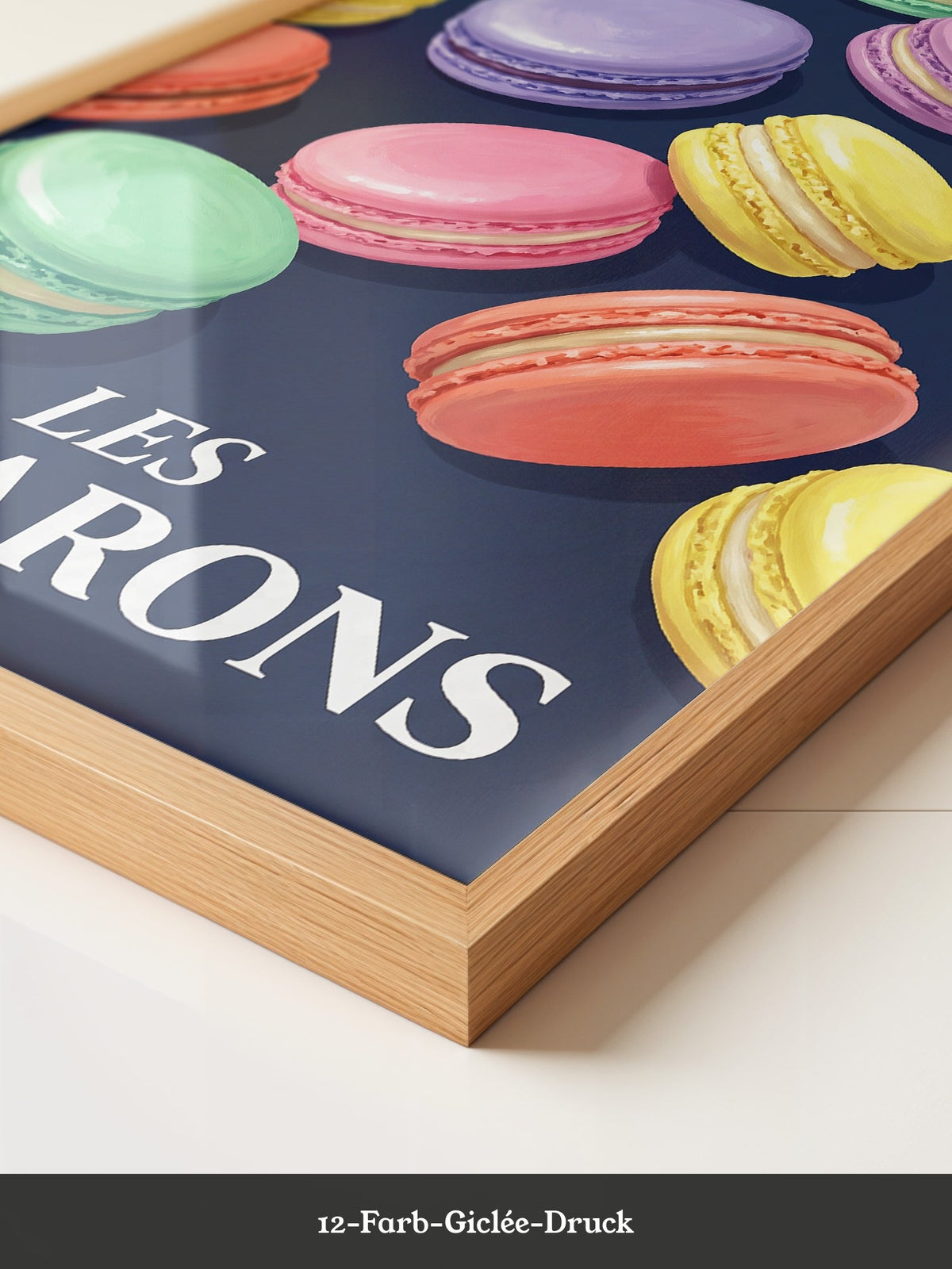 Bunte Macarons Aquarell Stil