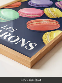 Bunte Macarons Aquarell Stil