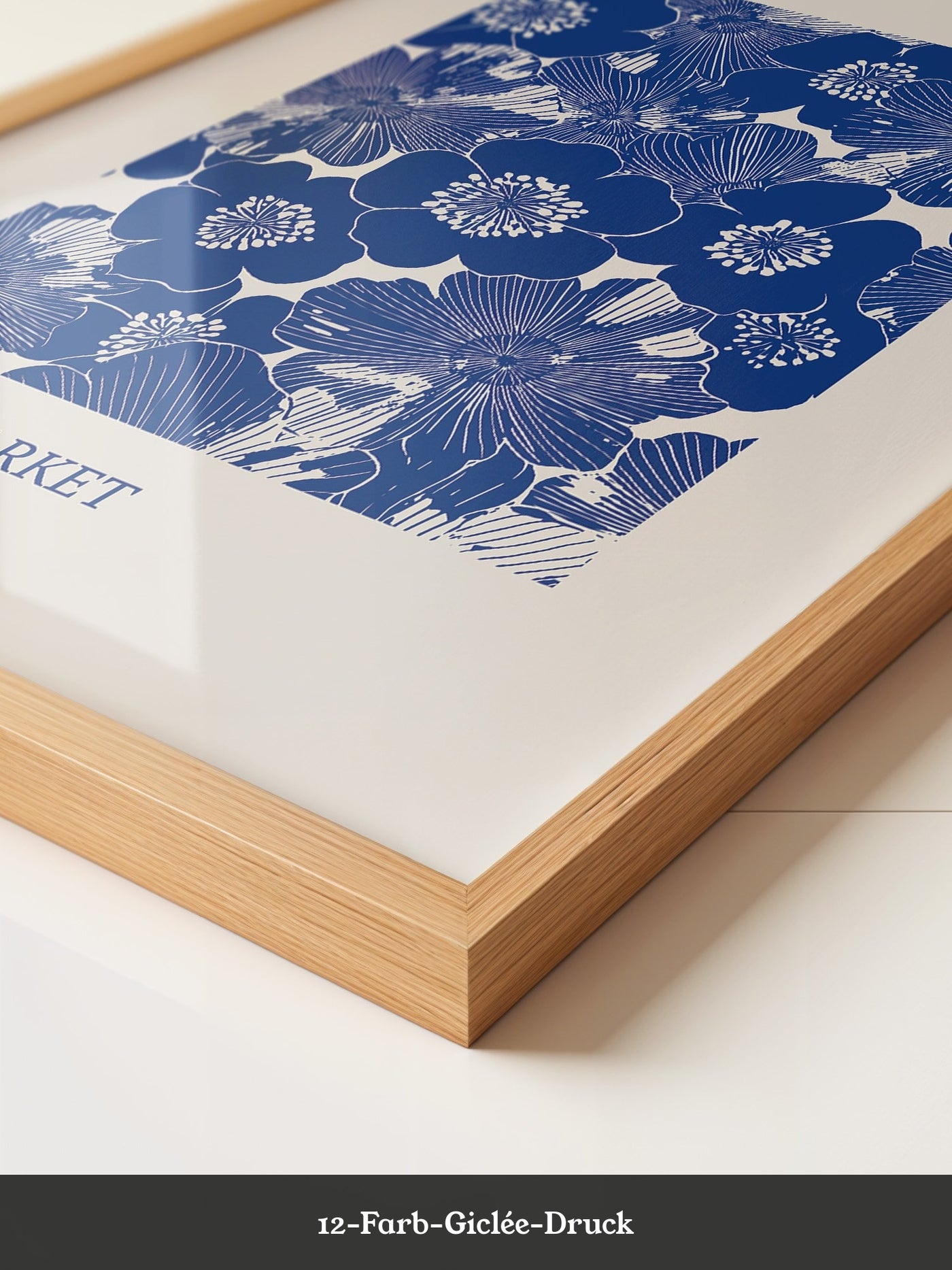 Blaue Blumen Vintage-Muster