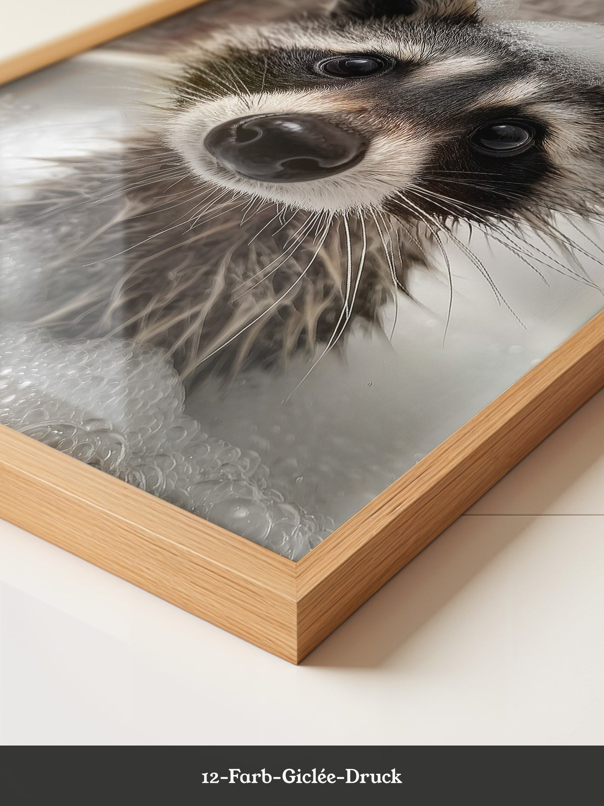 Waschbär Seifenschaum Nahaufnahme
