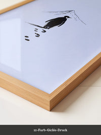 Pinguin Spuren Minimalistisch