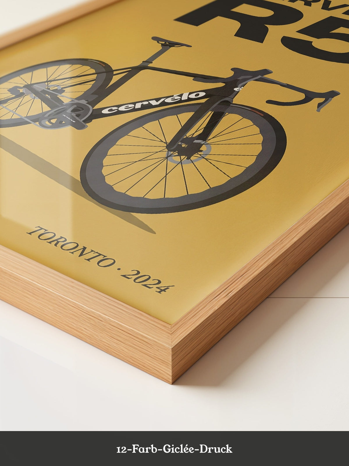 Rennrad schwarz moderne Typografie