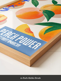 Pfirsiche Grafik Retro-Stil