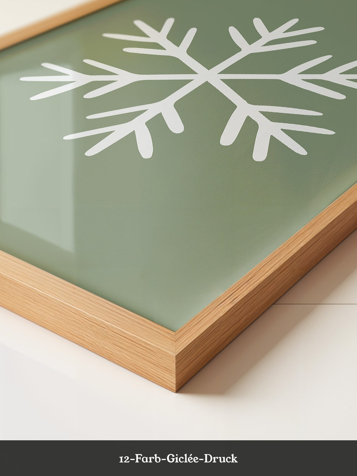 Schneeflocke Minimalistisch Grün