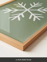 Schneeflocke Minimalistisch Grün