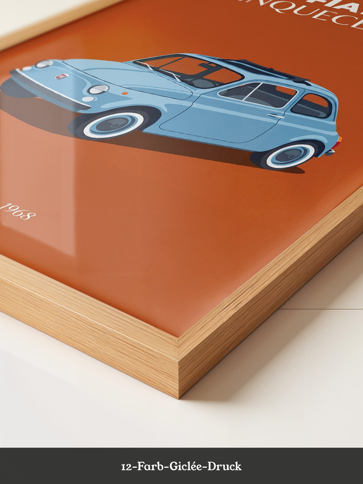Fiat 500 Retro Blau Vintage