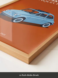 Fiat 500 Retro Blau Vintage