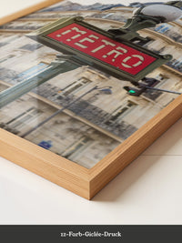Pariser Metro Zeichen Vintage