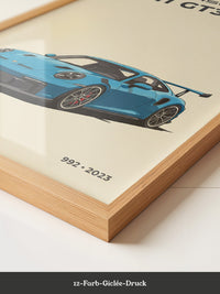 Porsche 911 GT3 RS Blau Retro
