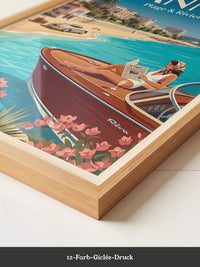 Cannes Boot Retro Küstenstil