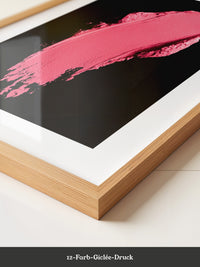 Pinker Pinselstrich Abstrakt Schwarz